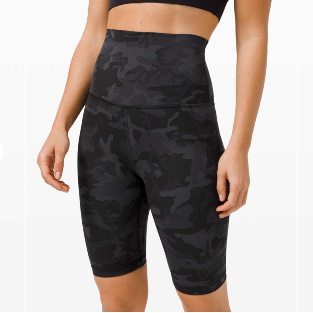 Lululemon Align Super High Rise Short 10” Incognito Camo Multi Gray